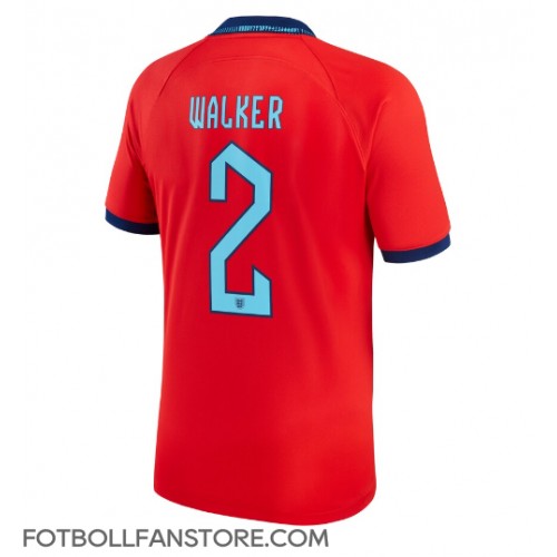 England Kyle Walker #2 Borta matchtröja VM 2022 Kortärmad Billigt